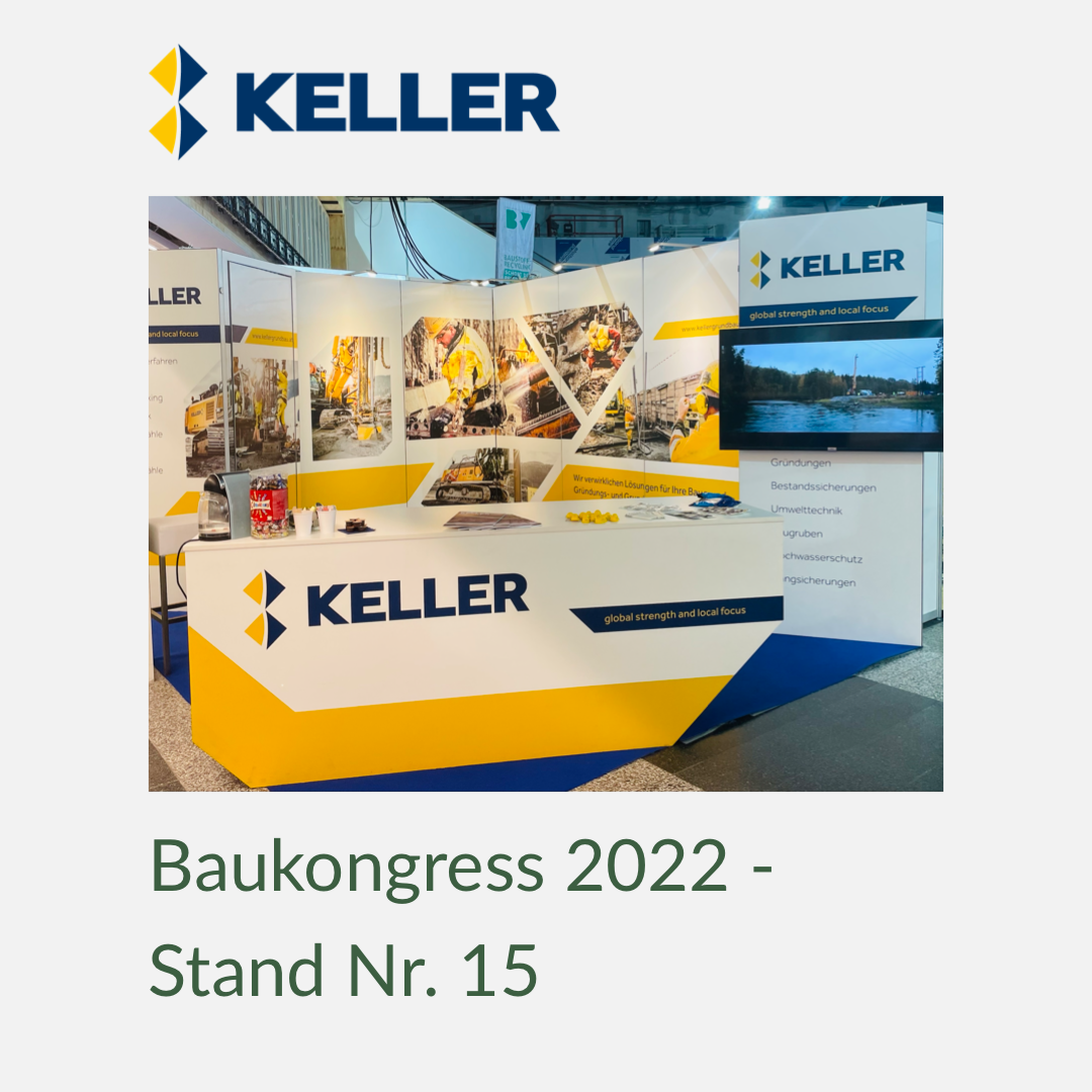 Keller Baukongress 2022 am Stand Nr. 15