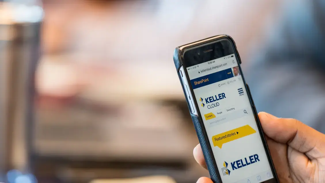 Keller's intranet on a mobile phone