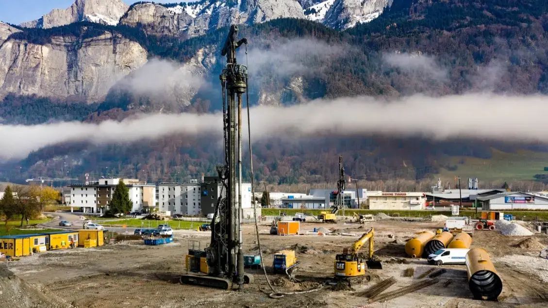 Keller rig working on site in Sallanches