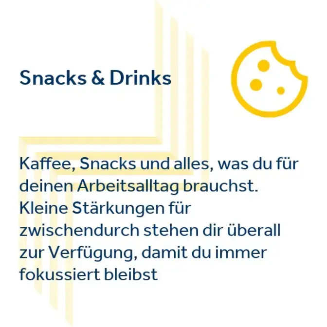 Snacks und Drinks zur Stärkung bei Keller