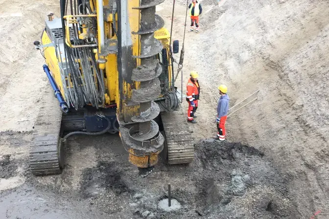 SOB Pfähle GSA Turm Hochhaus Grüne Mitte Linz