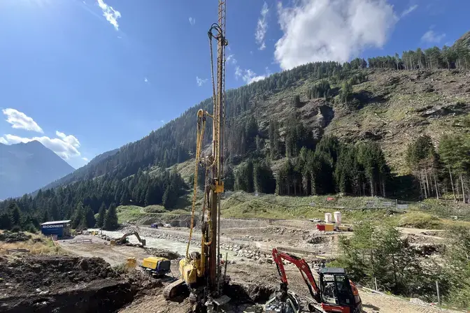 Arbeiten von Keller Grundbau beim KW Tauernbach in Osttirol