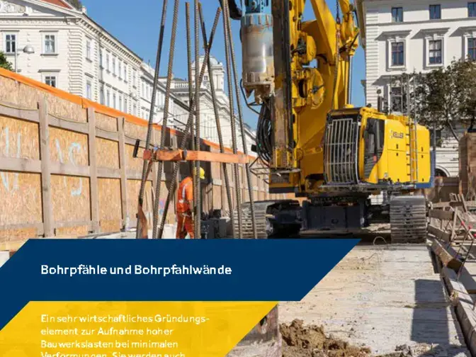 Broschüre über Bohrpfähle und Bohrpfahlwände