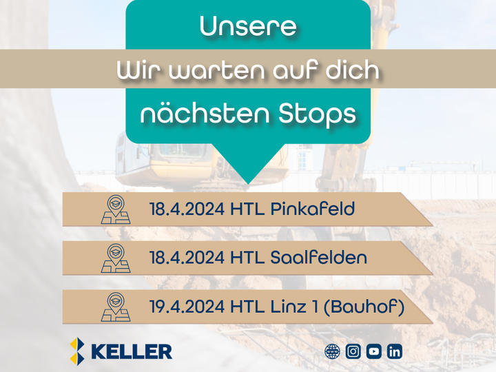 Keller wartet auf euch bei den Jobmessen der HTL Pinkafeld, Linz und Saalfelden