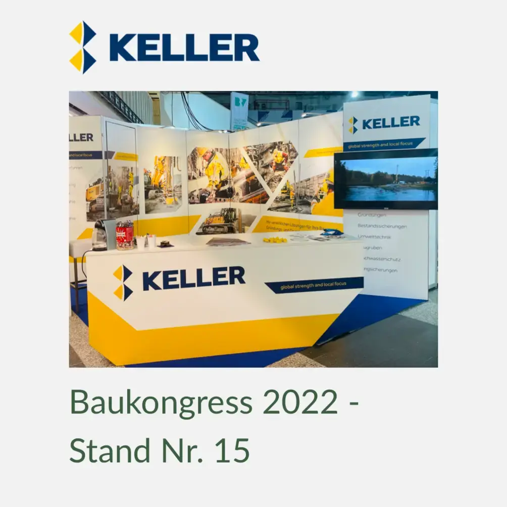 Keller Baukongress 2022 am Stand Nr. 15