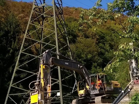 Herstellung von Mikropfählen zur Fundierung von Masten